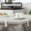 12 PCS Plastic Table Cloth Clips, Tablecloth Clips Table Clips for Outdoor Table, White Tables Cover Clamp for Tabletops less than 4.8cm Thick