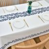 Yofori Table Cloth Wipe Clean Tablecloth Wipeable PVC Waterproof Rectangular Table Cover Plastic Table Protecter for Kitchen Outdoor (137x180cm,