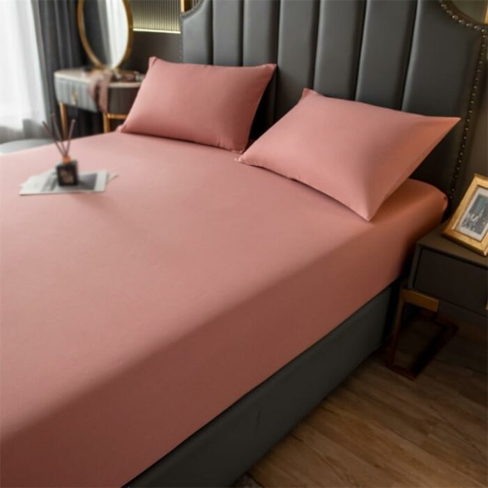JJZXD Single-layer Washed Cotton bed Cover Single Piece Is Not Easy To Slip Fixed Bed Cover Cloth Mattress Cover (Color : D, Size : 150 * 200cm)