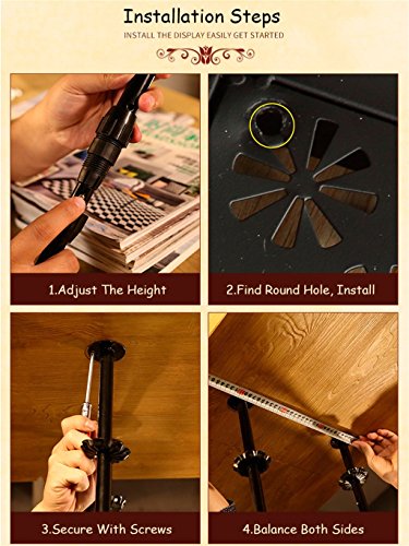 Qunine Wine Racks Adjustable Height, Ceiling Mounted Hanging Wine Bottle Holder Metal Iron Wine Glass Rack Goblet Stemware Racks BLACK, Size : 60