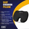 EDS Seat Cushion for Office Chair Memory Foam Coccyx Pain Relief Cushion Pillow for Back Support Non-Slip Seat Pad for Office Desk, Gamming Chair