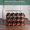 Felenny Wooden Rack 3 Tiers 12 Bottle Free Standing Storage Holder, Rack Cabinet Holder Display Shelf for Home Living Room, Pantry, Kitchen, Cabi