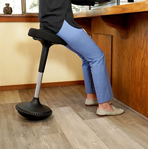 WOBBLE STOOL Standing Desk Chair ergonomic tall adjustable height sit stand-up office balance drafting bar swiveling leaning perch perching high