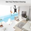 PUTORSEN 23-55 inch Ceiling TV Bracket Flip Down, Manual Folding Ceiling TV Mount, Height Adjustable Swivel Flip Down TV Bracket for Flat & Slopi