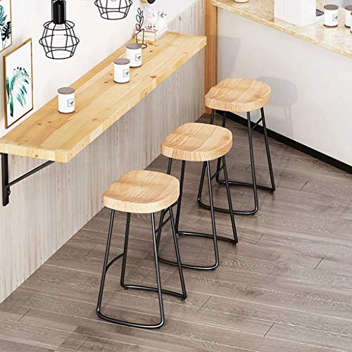 SDFGH Bar Stool Nordic Minimalist Home Solid Wood High Stool Bar Stool Bar Chair Leisure Back Chair Stool
