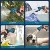 Expandable Garden Hose 100ft - Expanding Water Hose with 10 Function Nozzle, 4 Layer Latex and 3/4'' Solid Brass Fitting, Easy Storage Garden Wat