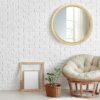 Ulike Round Rattan Mirror, 24 Inch Boho Circle Rattan Wall Mirror Natural Rattan Skin Wrapped Hanging Mirror Rattan Wooden Beads Art Decoration M