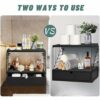 Floating Nightstand, Wood Bedside Shelf Wall Mounted with Drawer, Modern Style Bedside Table, Floating End Table, 2 Tier Floating Shelves for Bed