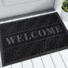 Yimobra Welcome Door Mat, Heavy Duty Durable Front Door Mat for Home Entrance, Garage and Garden Outside Entryway Floor Mat, Non Slip, Fade Resis