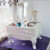 DINGZZ Window Dressing Table Multi-function Makeup Cabinet Mini Bedroom Dressing Table European Small Simple