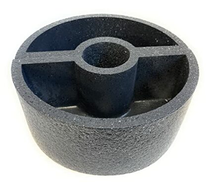 BIEN BEAU Patio Umbrella Planter – 2 Pieces Wrap Around Umbrella Planter - Dark Grey – Weatherproof Resin – Fits Standard Poles Up to 2” Diameter
