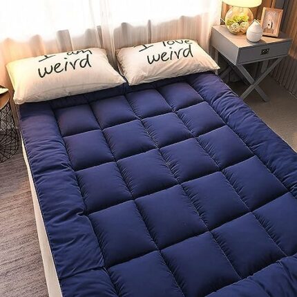UE-MAOLU Japanese Floor Mattress,Soft Futon Floor Mattress, Breathable Tatami Fold Wool Wrap Mattress Thick Warm Bed Pad Double Sleeping Mat (Col
