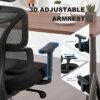 Ximstar Ergonomic Office Chair,Home Office Desk Chair with Adjustable Headrest & Armrest, High Back Mesh Computer Chair with Thickened Cushion &