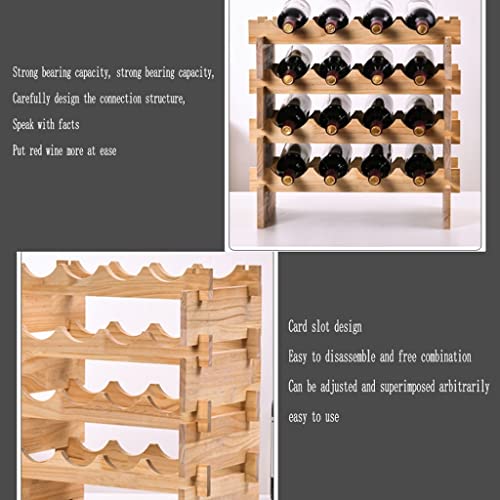 Yalych Home Kitchen Wine Racks Household Wine Rack Decoration, Wine Holder, Wood Wine Rack Stackable, Small Wine Cabinet Display Rack Wine Lattic
