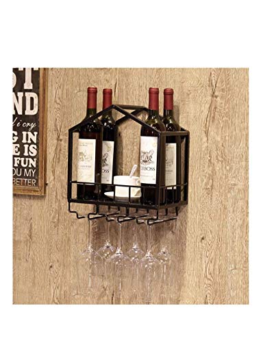 PIBM Shelf European Creative Solid Wood Wine Rack Wall-Mounted Dining Room Decoration Wall Wine Cabinet Rack Wine Glass Rack Wine Rack Multi-Size