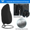 YMWVH Egg Chair Cover Waterproof Hanging Chair Cover Heavy Duty, Outdoor Anti-dust Garden Swing Chair Covers with Zipper Drawsting for Veranda Ga