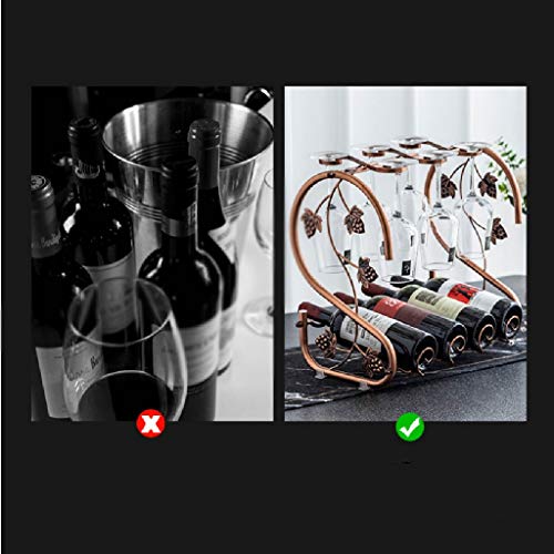 DLOETT Iron Wine Rack- Metal Wire Wine Rack - for Kitchen Countertops, Pantry, Fridge - Freestanding, Stackable