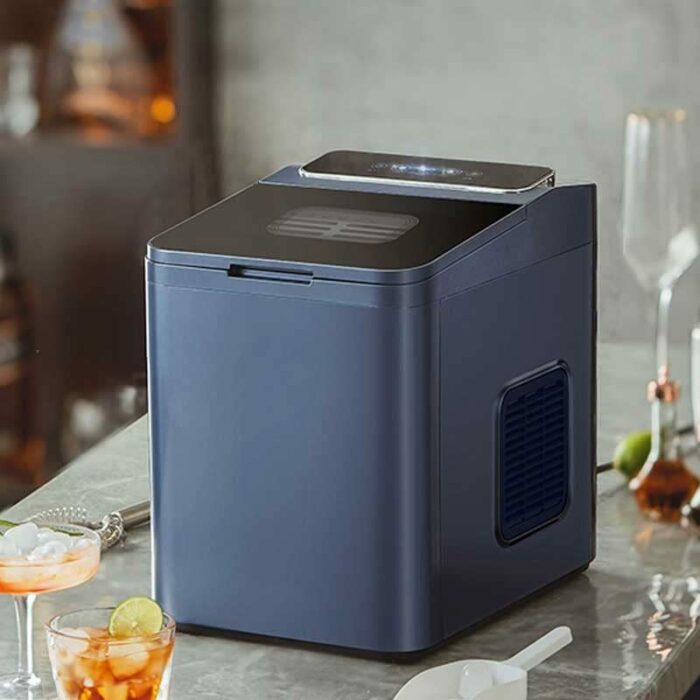 ZBJHY Electric Ice Machine Maker Bullet Cylindrical Cube Making Countertop for Home Commercial Small Milk Tea Shop