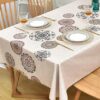 Yofori Table Cloth Wipe Clean Tablecloth Wipeable PVC Waterproof Rectangular Table Cover Plastic Table Protecter for Kitchen Outdoor (137x180cm,