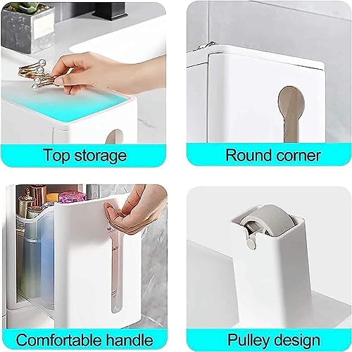 6in Skinny Bathroom Storage Cabinet, Plastic Storage Drawers with Drawer, Multiple Tiers Bathroom Storage Furniture Home Organizer Rack, for Livi