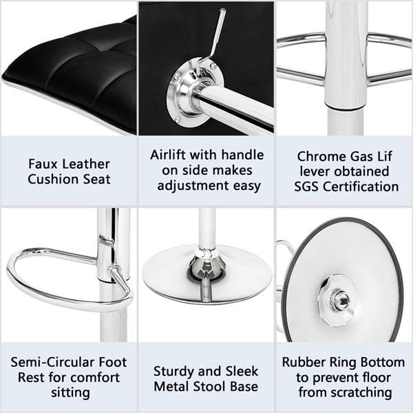 WALNUT Two Colors Adjustable 2 Soft-Packed Square Board Curved Foot Bar Stools Spa Tattoo Massage Salon Furniture