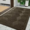 Yimobra Durable Indoor Door Mats, Easy Clean Entrance Floor Rug, Water Absorption Welcome Mat for Outdoor Front Door, Resist Dirt, Patio, Busy Ar