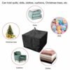 Yontree Large Garden Cushion Storage Bag,Protective Waterproof Covers Carrying Bag for Outdoor Furniture,81 x 81 x 61 cm(Black)