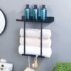 Wall Towel Rack for Rolled Towels, Wall Mounted Stainless Steel Bathroom Organizer, Bath Towel Holder Wall Towel Rack for Rolled Towels, for Mode