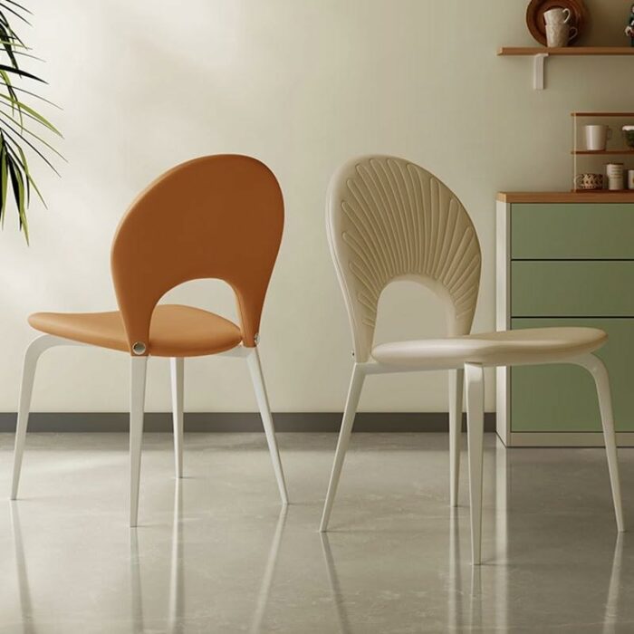 WALNUT Dining Chair Back Kitchen Dinning Tables Chairs Living Room Lounge Decoration Living Room Chair (Color : Argento, Size : Light Grey)