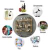 EYLINK Modern Metal Wall Mounted Wine Display Rack, Bar Unit Floating Shelves, Wall-Mounted Wine Racks, Glass Rack Iron Display Stand Wine Holder
