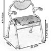 taimowei Folding Shower Stool, Non-Slip Safety Bath Chair Mobility Aluminum Bath Stool Disabled Shower Seats,Household Goods