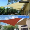 Covlongyu Awning Attachment Set, M5 Heavy Duty Sun Shade Sail Stainless Steel Hardware Kit Rectangle Triangle and Square, Sunshade Hook, Garden/O