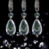 Swpeet 10Pcs Water-Drop Tablecloth Weights with 10Pcs Metal Clip Kit, Crystal Glass Teardrop Prisms Pendant Tablecloth Weights for Picnic Tables