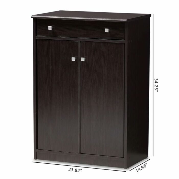 maozi Household Goods Multi-layer Shoe Cabinet Finished Wooden 2-door Shoe Cabinet with Drawer Shoe Storage Cabinet