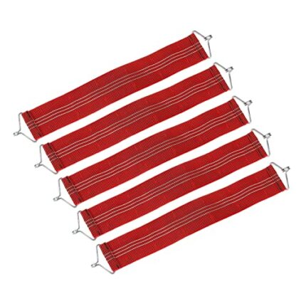 PATIKIL Gravity Chair Belts, 5 Pack Zero Gravity Reinforced Belt Patio Recliner Accessory for Outdoor, Red