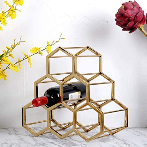 CZDYUF Wine Rack Decoration, European Iron Wine Rack, Nordic Creative Wine Rack, Stainless Steel