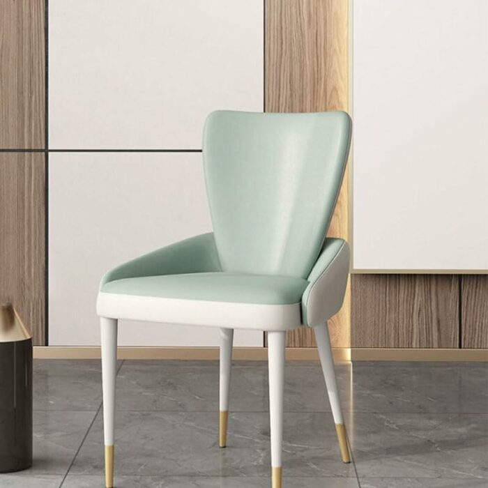 JJZXD Leather Dining Chair Dressing Chair Backrest Stool Simplicity Home Furniture Chair Surface Soft