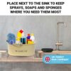 Cornish Cream Colour Kitchen Sink Enamel Washing up Sink Tidy | Sink Caddy | Kitchen Sink Organiser | Sink Accessories | Washing up Utensil Holde