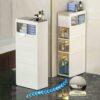 Toilet Paper Organizer for Bathroom Cabinet, Narrow Bathroom Gap Organizer Drawer Shelf Toilet Floor Storage