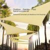 VANTHEIR Triangle Sun Shade Sail 3x3x3m Sails Canopy Waterproof PES Polyester 95% UV Block, Awning with Free Rope for Patio Party Backyard Lawn G