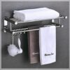 Towel Rack Double Towel Rail Bathroom Towel Shelf Wall Mounted Hand Towel Holder 304 Stainless Steel Towel Shelf for Bathroom Kitchen-A-80cm (Siz
