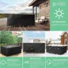 XZGm Outdoor Garden Furniture Cover Waterproof, UV Resistant 420D Heavy Duty Oxford Fabric for Outdoor Rectangular Sofa Table and Chairs, Black (