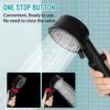 Turbo Shower Head with Temperature Display,High Pressure Shower Heads with 5 Spray Shower Modes and A Cleaning Mode,Universal Water Saving Shower