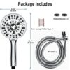 High Pressure Shower Head with Handheld, 8 Spray Settings + 2 Power Jet Modes Shower Heads, 5.04" Detachable Showerhead Set with Stainless Steel