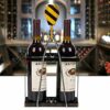 PIBM Stylish Simplicity Metal Creative Loading Machine Hemp Rope Modeling Wine Wine Rack 2 Grid Home Desktop Decoration Wrought Iron Bar Wine Cab