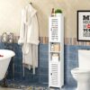 AIIKTOTA Bathroom Storage Cabinet,Floor Standing Display Cabinet,Home Storage Furniture Organizer Unit for Office Living Room Kitchen Entryway,Wh