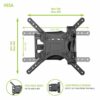 Kanto M300 Full Motion TV Wall Mount for 26-55" TVs | Articulating Arm with 19" of Extension | Up to 135° Swivel | Easy Tilt Design | 5" Offset |