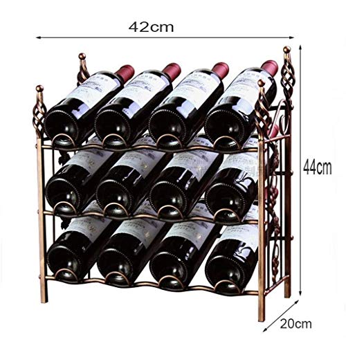 CZDYUF Minimalist Wrought Iron Wine Rack, Bar Creative European Style Wine Bottle Rack