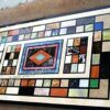 Gifts And Artefacts 30 x 60 Inches Office Meeting Table Top Inlaid with Multicolor Gemstone Rectangle Shape Black Marble Dining Table for Home Fu