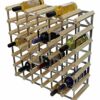 DS Wineware 42 Bottle 6X6 Traditional Wine Rack-Fully Assembled-FSC Certified, Natural Pine, Storage
